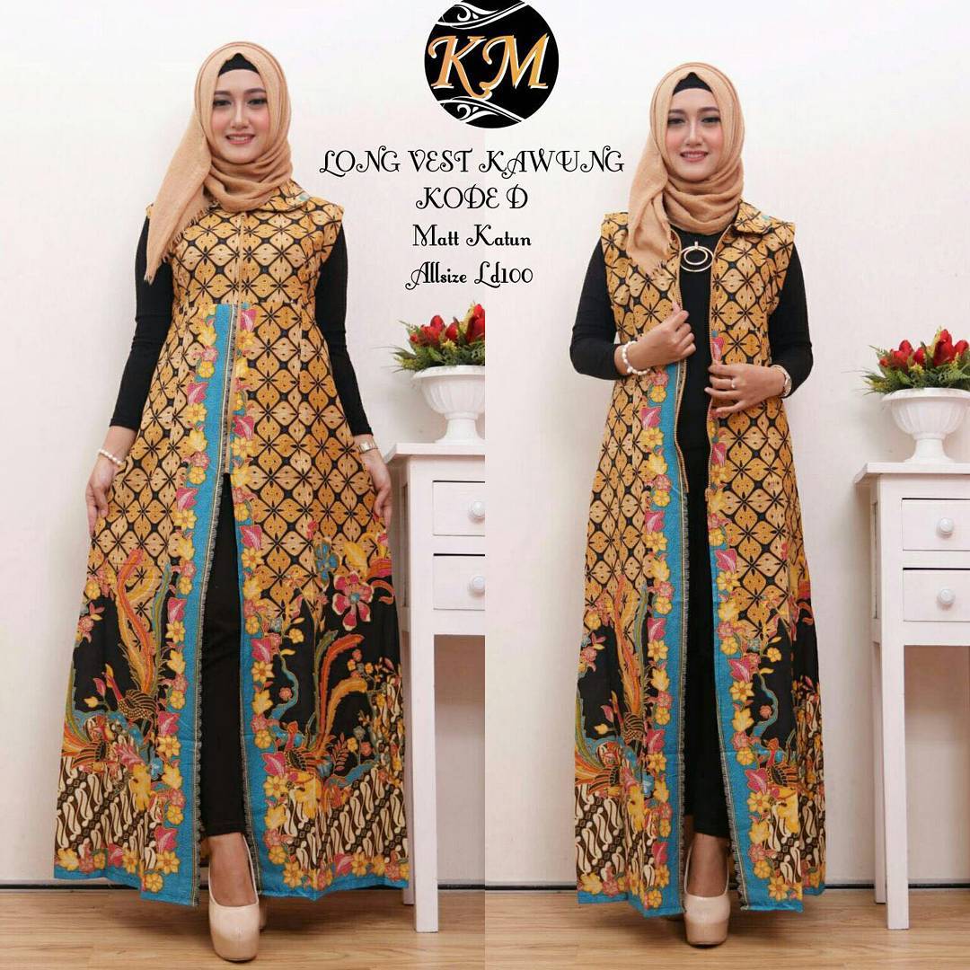 Model Batik Hijab Modern Style Gamis