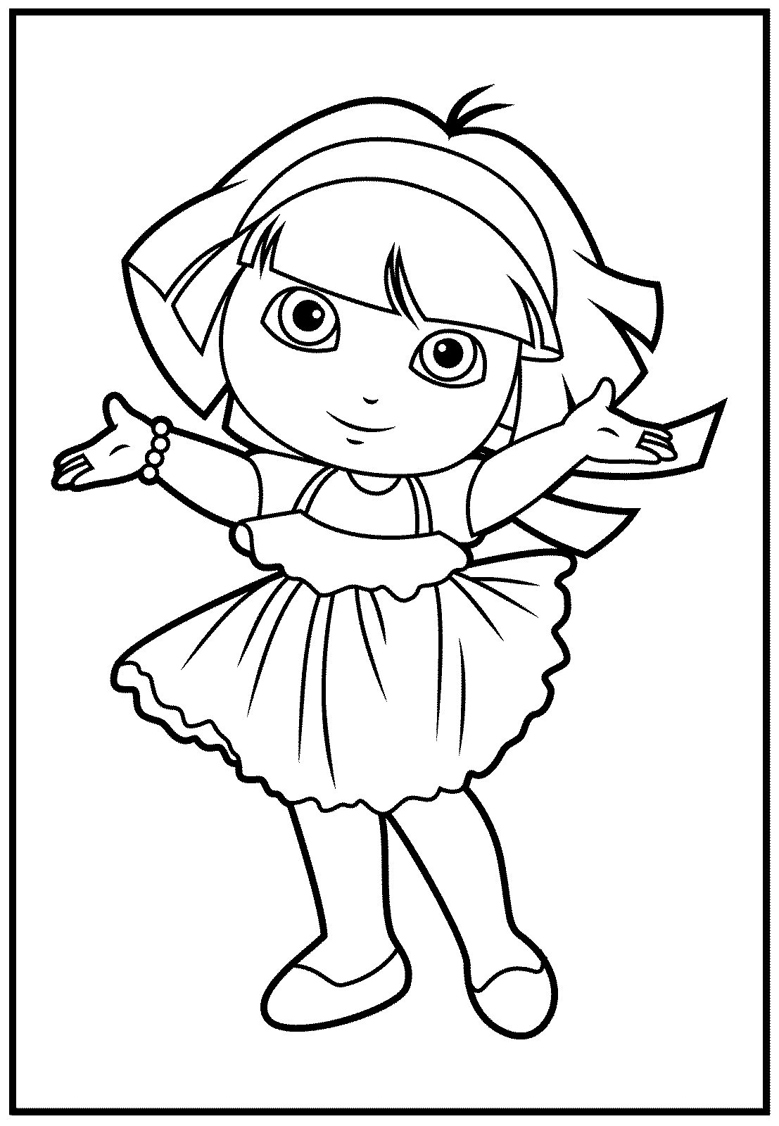 Koleksi Gambar  Kartun  Dora  Untuk Diwarnai Phontekno