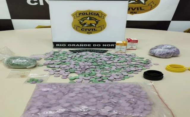 Polícia Civil apreende mais de 500 comprimidos de ecstasy no RN