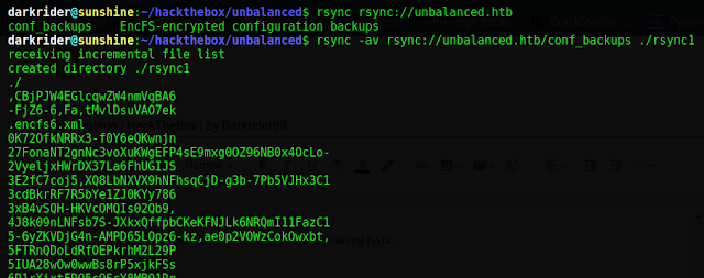 enumerate rsync and dump all the files