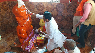 मंत्री रामकिशोर नानो कावरे ने गणेश मंदिर सिंगोड़ी में की पूजा अर्चना