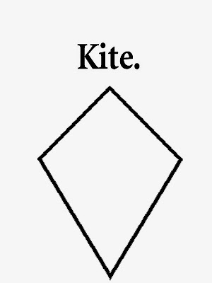 Free clipart kite printable geometry shapes straightforward drawings for schools coloring with words