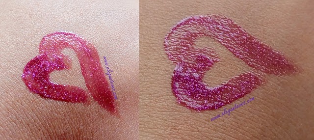 Swatches of L’oreal Paris Infallible Mega Gloss I’m Gorgeous #202