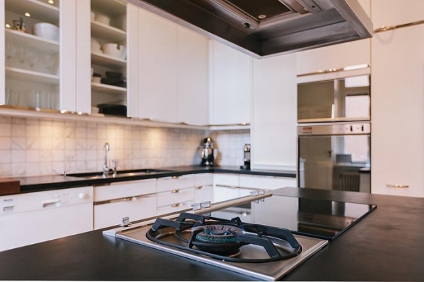 Desain dapur hitam putih minimalis modern  Info Desain 