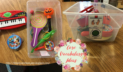 Core Vocabulary Tubs/ Activities for Special Education