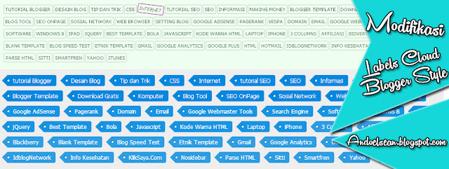 Widget label cloud keren pada blogger