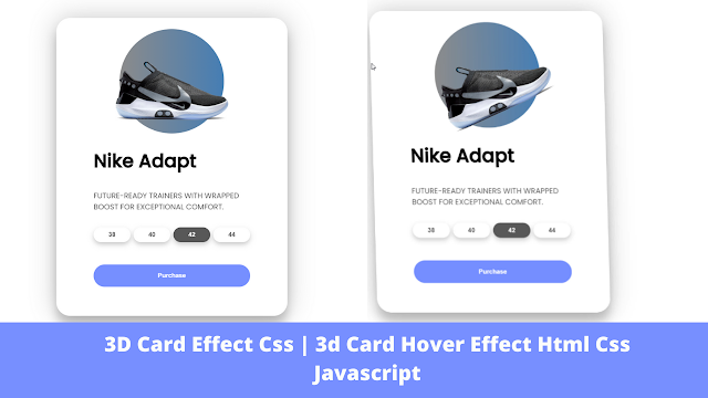3D Card Hover Effect Using HTML, CSS, and JavaScript