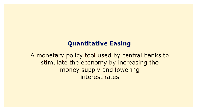 A monetary policy tool used by central banks to stimulate the economy by increasing the money supply and lowering interest rates.