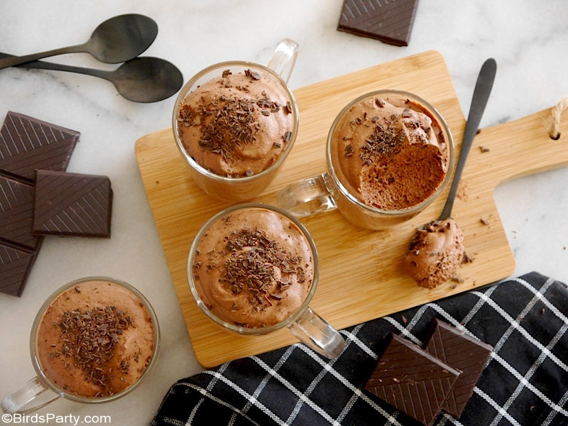 Two Ingredient Vegan Chocolate Mousse Made From Aquafaba Party Ideas Party Printables Blog