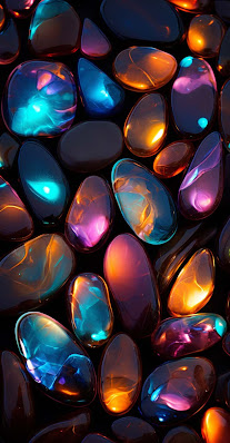 خلفية ايفون احجار زجاجية ملونة ، خلفيات روعة 4K