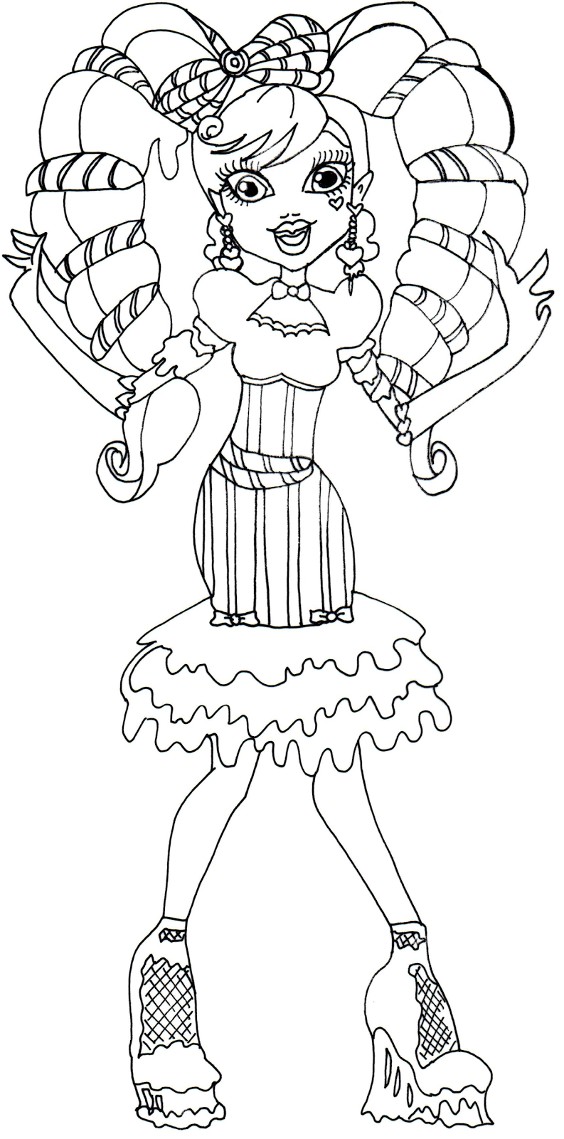 Free Printable Monster High Coloring Pages: Draculaura Sweet Screams