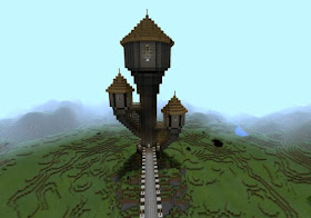 Spooky Minecraft witch tower cool build