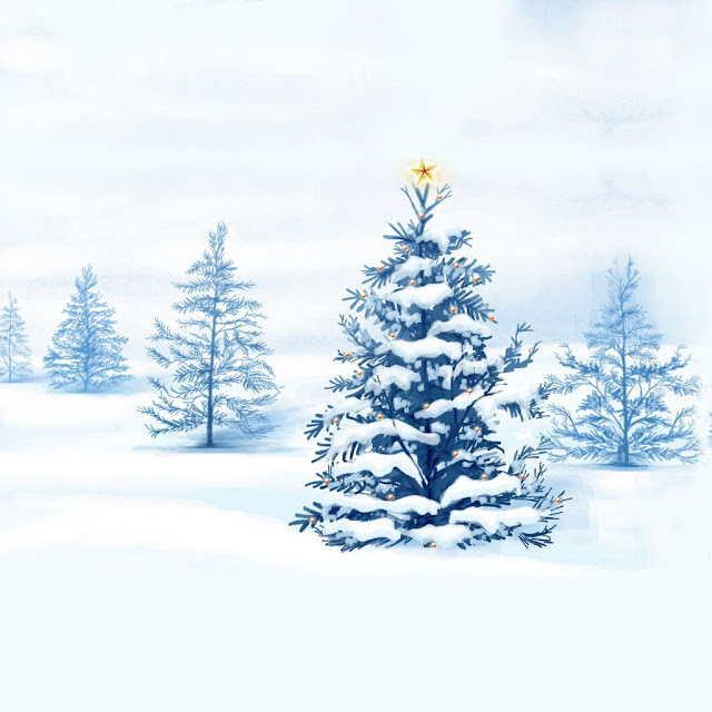 Christmas scenery iPad mini wallpaper