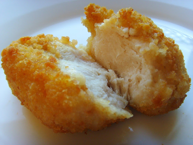 Photo of a Chicken Nugget Torn In Half