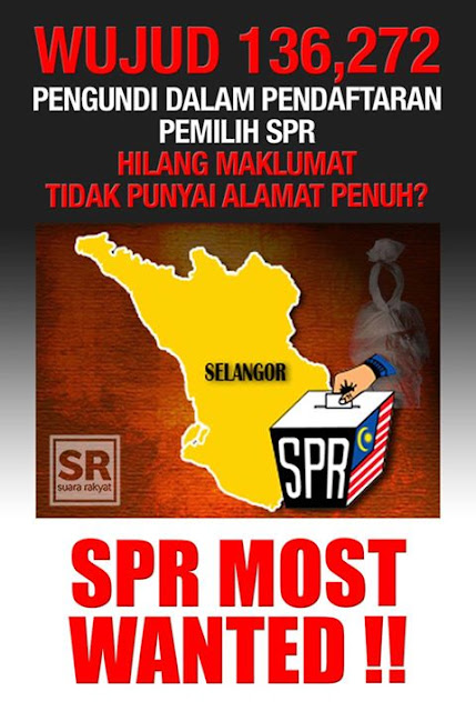 136272 Pengundi Selangor Hilang