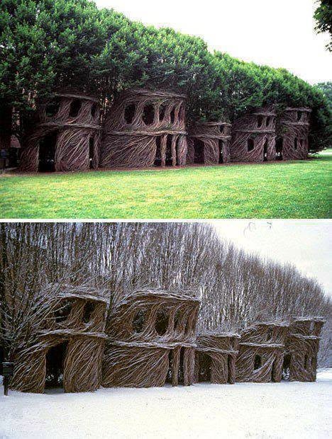 #12. The treehouses of Patrick Dougherty. - 19 Secret Travel Destinations You Never Knew Existed… Almost Nobody Knows About #17.