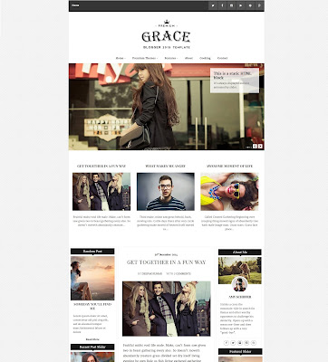 girly blogger template 