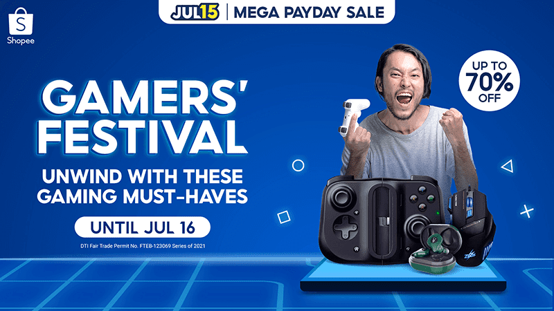 Shopee reveals discounted gaming essentials during the Gamer's Festival and Mega Payday Sale