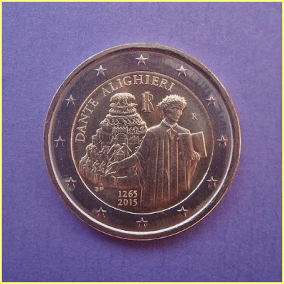 Italia 2015 2 Euros Dante Alighieri