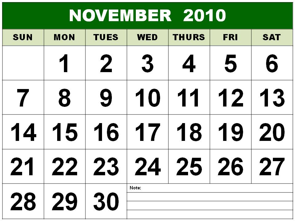 calendar november 2010. Free+2010+calendar+