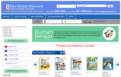 pendaftaran di situs download bse kemdikbus sukses