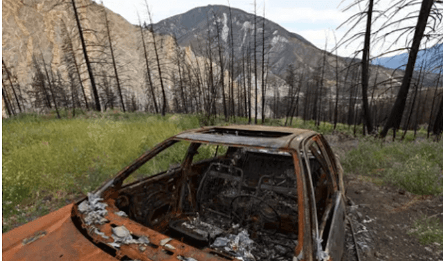 Scene in Lytton, a town in western Canada, in the summer of 2022, one year after a wildfire ravaged through. Photo by Reuters/Jennifer Gauthier