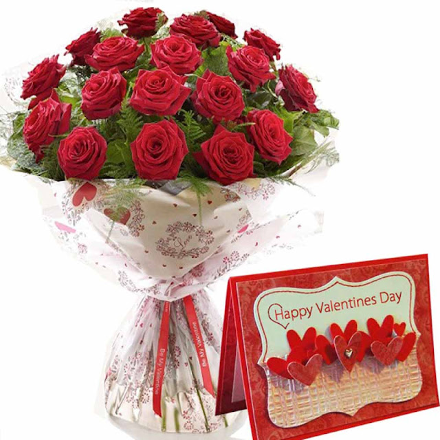 Red Roses Bouquet Valentines Day