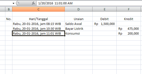 Cara Membuat Tabel Saldo Berjalan Dengan Excel