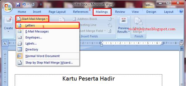 Tutorial Cara Membuat Kartu Peserta Gambar Berbeda pada Word dengan Mail Merge 