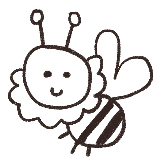 ミツバチのイラスト 虫 ゆるかわいい無料イラスト素材集