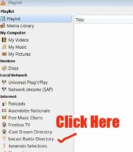 internet radio stations in VLC Media Player