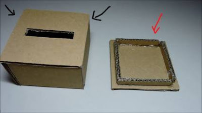30 Menit  Saja Cara  Membuat  Kotak Tisu dari Kardus Sepatu 