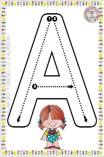 abecedario llavero grafía