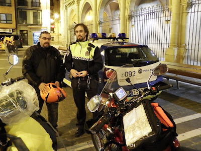 Across The Handlebars Pamplona Police Xavier