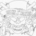 guns and roses pages printable coloring pages - skull adult fantasy vampire guns n roses coloring pages