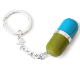 keychain shaped like a pill