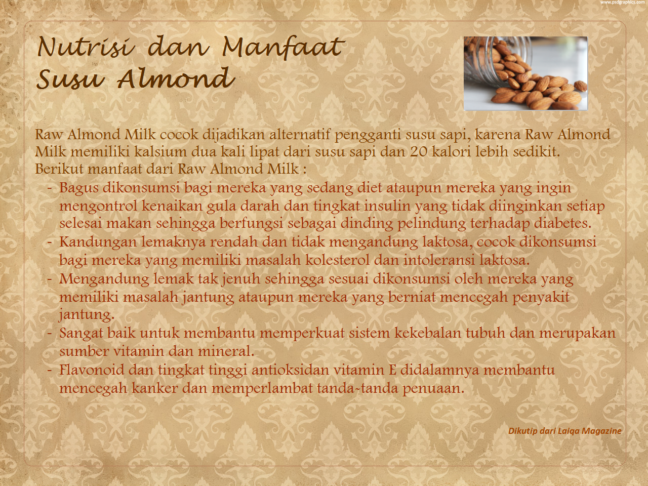 Almond Milk Fresh Made by order 250ml segar sehat baik 