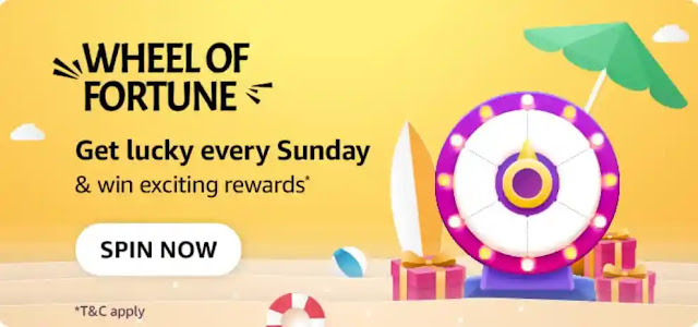 Amazon wheel of fortune get lucky every sunday quiz answer 25 Jun 2023 and win exciting rewards.