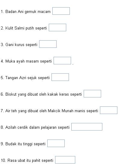 NORAKILIN MOHD LAZIM: Bahasa Melayu Tahun 3 : BANDINGAN 