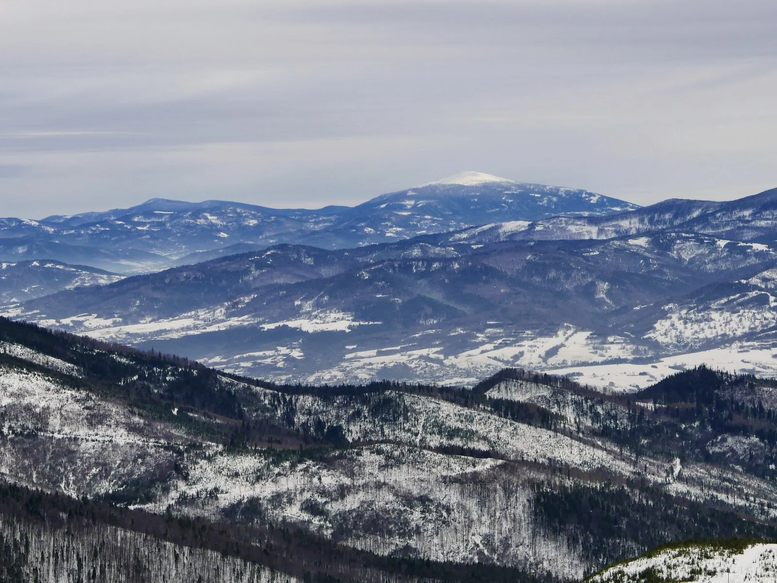 barania góra szczyt panorama