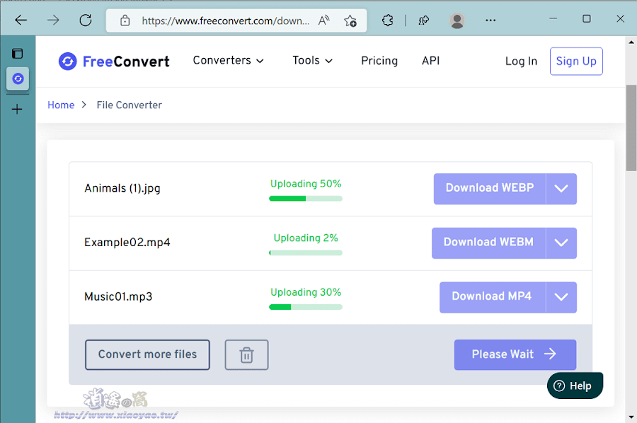 FreeConvert 線上轉換檔案格式和壓縮容量