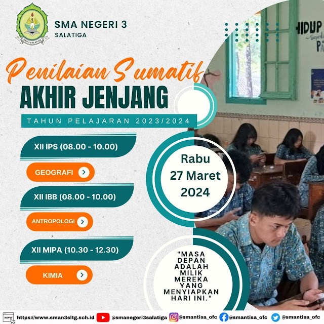 Penilaian Sumatif Akhir Jenjang Rabu 274/3/2024