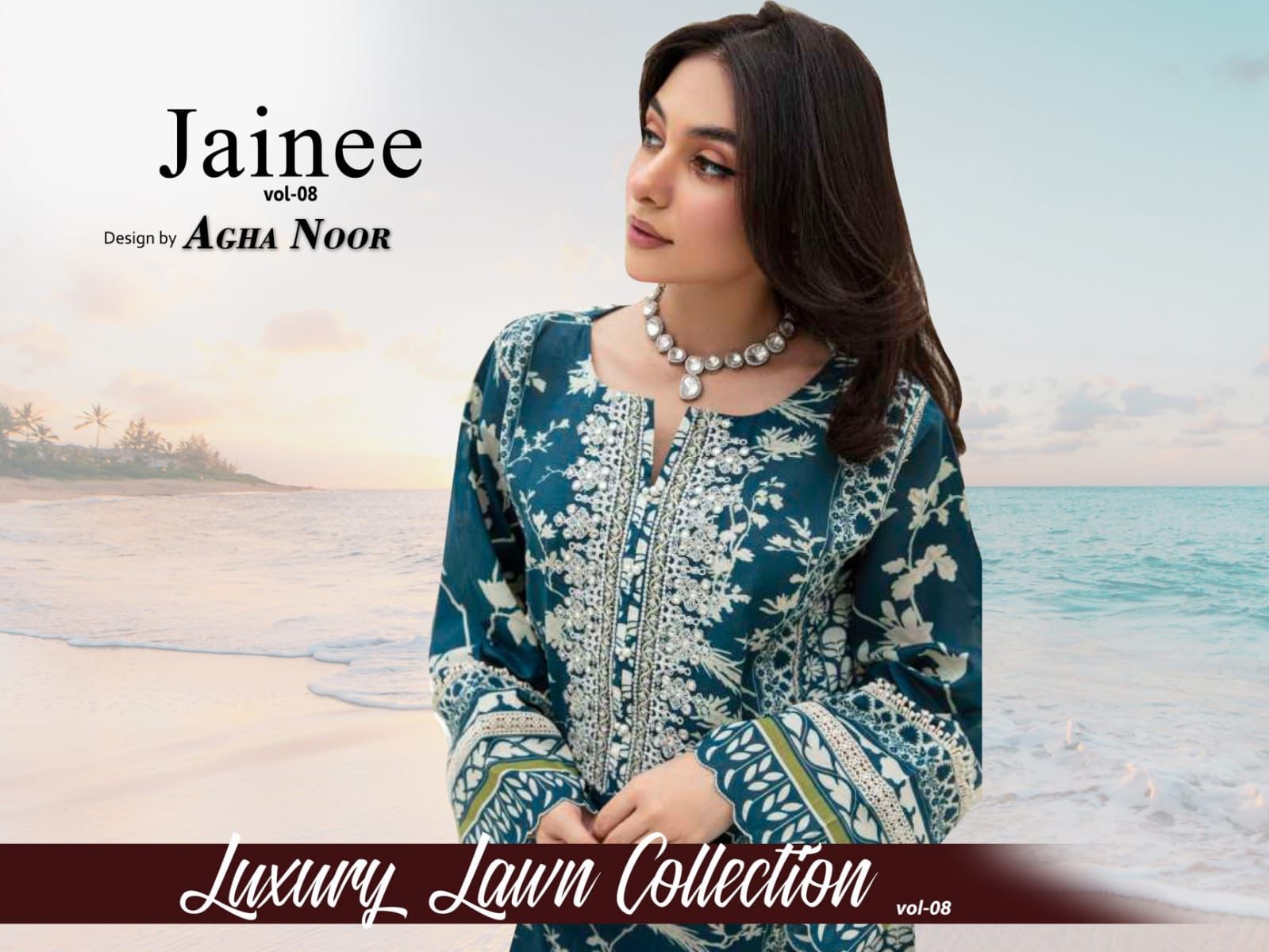 Jainee Vol 8 Agha Noor Lawn Karachi Salwar Suits