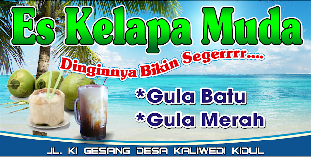 Contoh Banner Spanduk Es Kelapa Muda 2