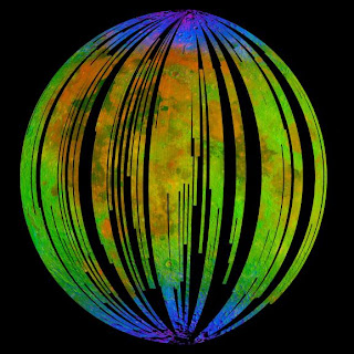 Una imagen compuesta en falso color de la distribución de agua y moléculas de hidroxilo sobre la superficie lunar