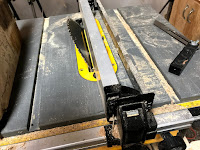 Table saw set for cutting the back support