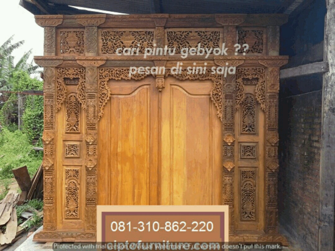 10 Desain Pintu Gebyok Ukir Jepara Terbaru Minimalis