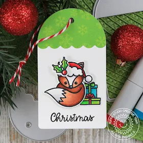 Sunny Studio Stamps: Build A Tag No 1 Foxy Christmas Holiday Cheer Christmas Tag Set by Juliana Michaels