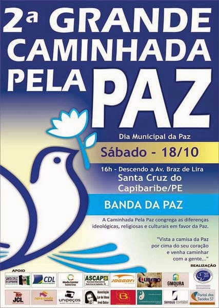 2ª Caminhada pela Paz será realizada em Santa Cruz do Capibaribe
