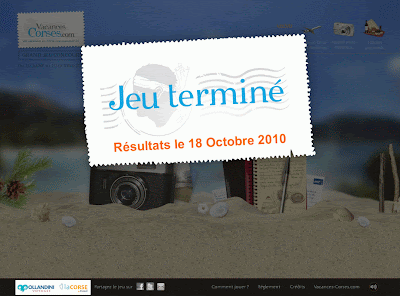 affiche jeu concours vancances corses.com - la-corse.travel terminé